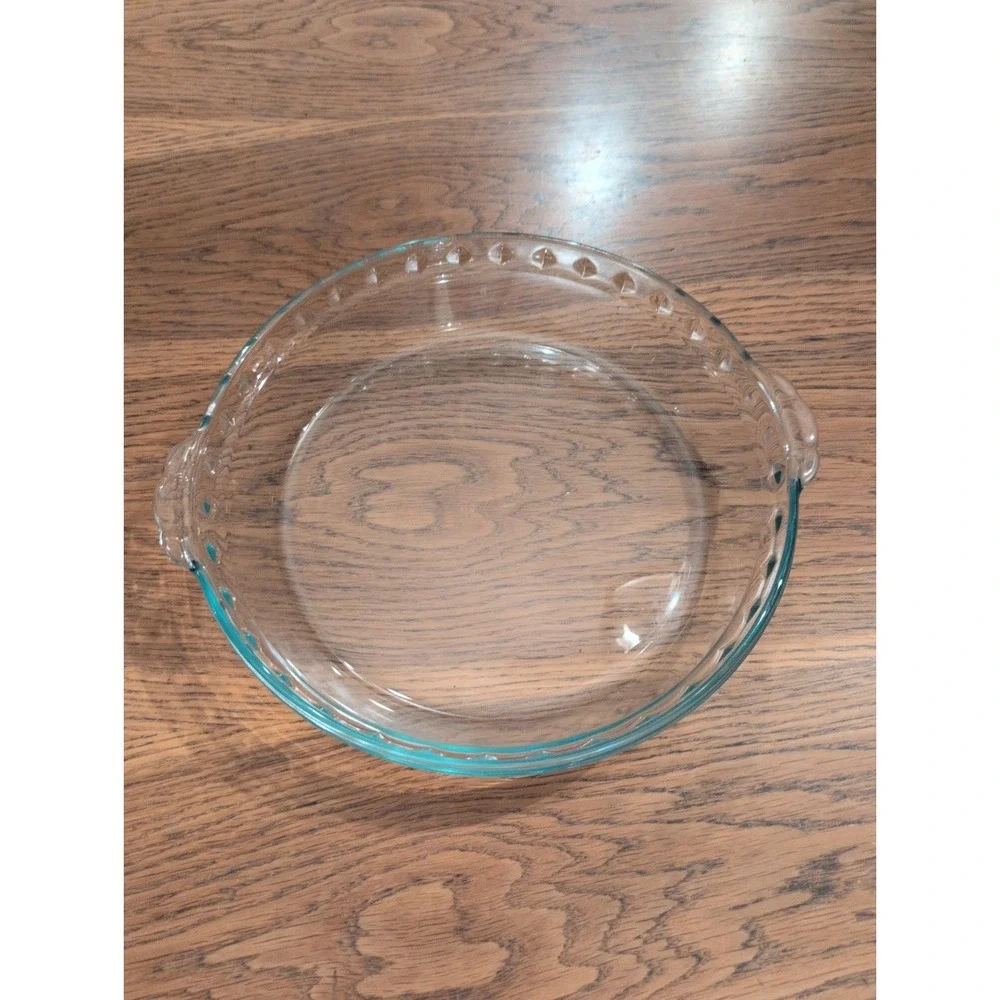 BLUE Pyrex Fluted Pie Plate Dish Scalloped‎ #229 Deep Dish 9.5 in